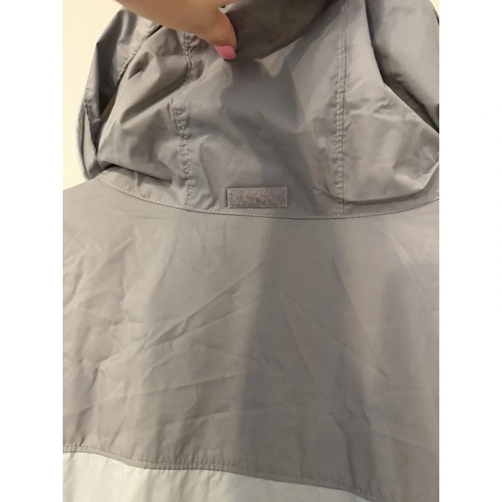 Columbia Windbreaker With Hood Full Zip Two Gray Colors, Size 5XT